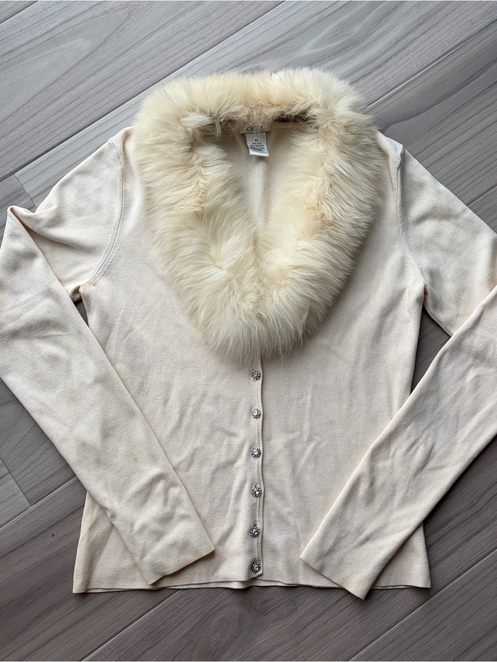Cach’e Fur collar Cardigan